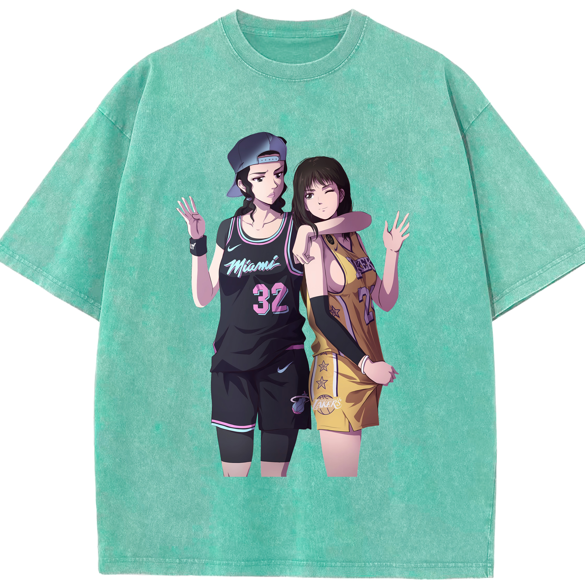 （画像用） SLAM DUNK／スラムダンク 綿100% ヴィンテージ風 半袖Tシャツ（フロントプリント）